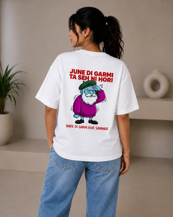 June_Di_Garmi_Ta_Seh_Ni_Hori_Relaxed_Fit_White_Graphic_Print_T-Shirt