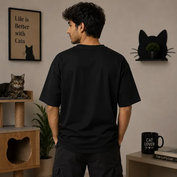 Cat_Person_Oversized_Black_Graphic_Print_T-Shirt