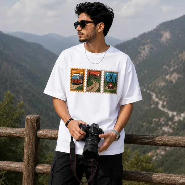 3_Image_Casual_Fit_White_Graphic_Print_T-Shirt