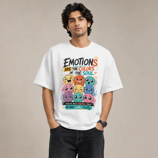 Emotions_Oversized_White_Graphic_Print_T-Shirt