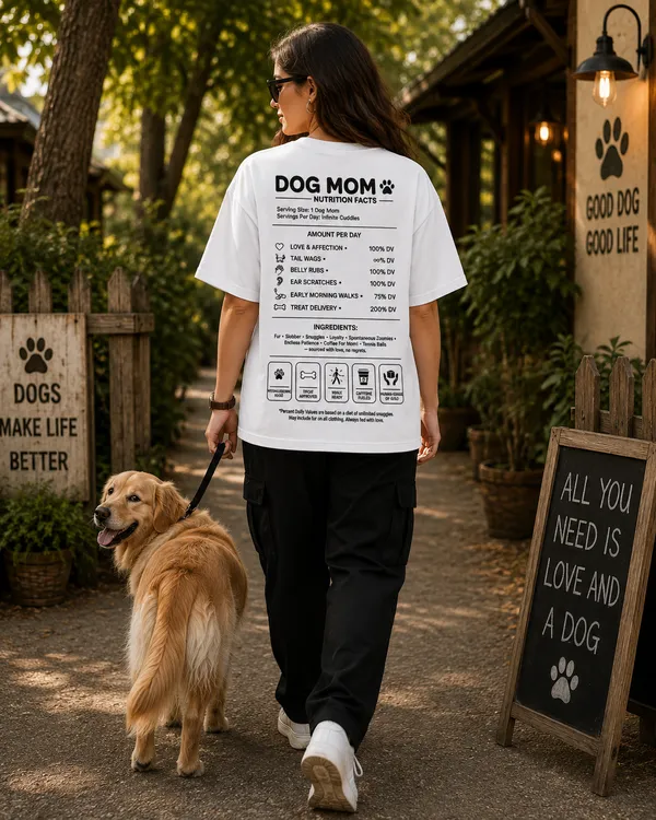 Dog_Mom_Nutrition_Facts_Oversized_White_Graphic_Print_T-Shirt