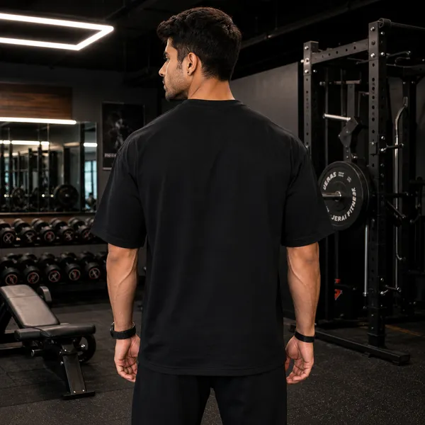 Dus_Bahane_Karke_Nhi_Gaye_Gym_Oversized_Black_Graphic_Print_T-Shirt