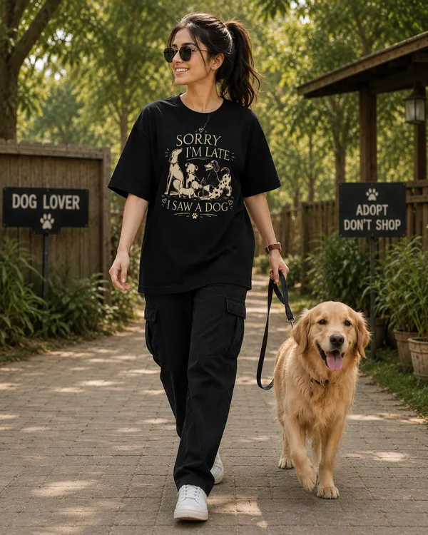 Sorry_i'm_Late_I_Saw_a_Dog_Oversized_Black_Graphic_Print_T-Shirt