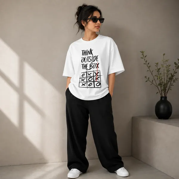 Think_Outside_the_Box_Oversized_White_Graphic_Print_T-Shirt