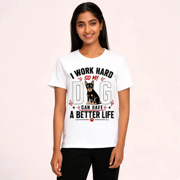 White_Graphic_Print_T-Shirt_for_Dog_Lovers