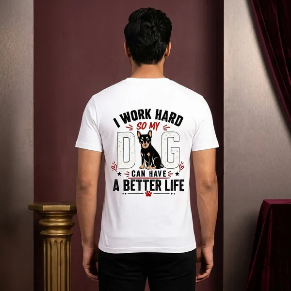 White_Graphic_Print_T-Shirt_for_Dog_Lovers