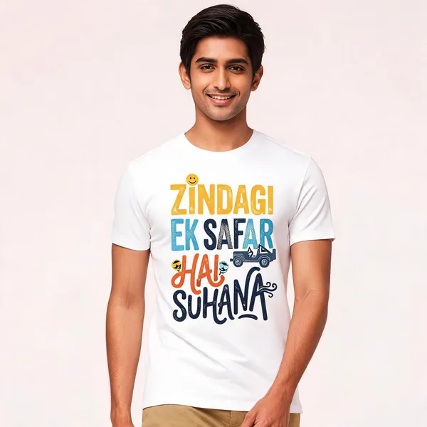 Multicolour_Zindagi_Ek_Safar_Typography_Wall_Sticker