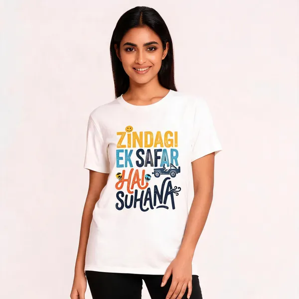 Multicolour_Zindagi_Ek_Safar_Typography_Wall_Sticker