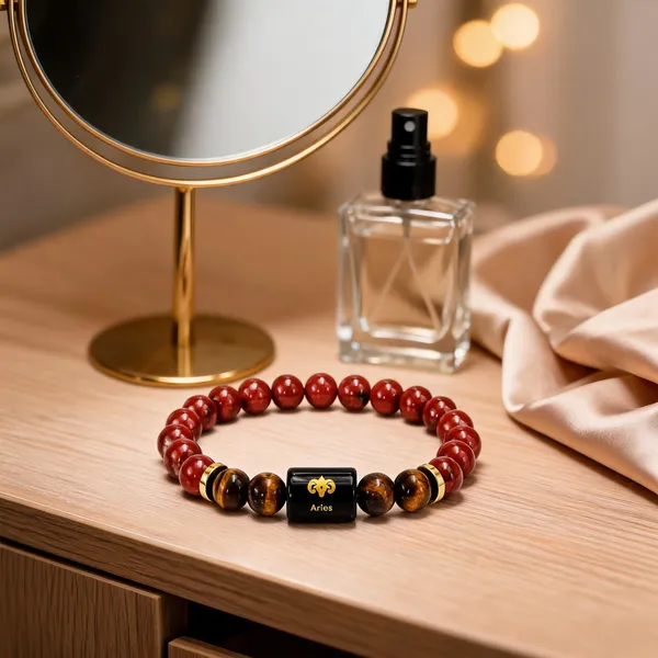 Red_Beaded_Aries_Zodiac_Bracelet_For_Men