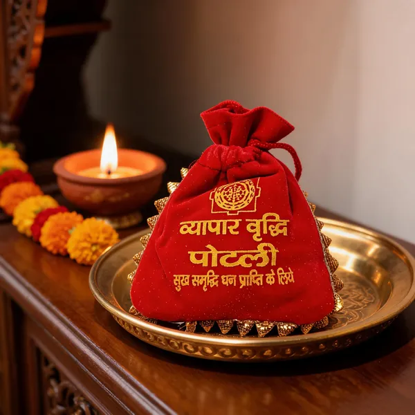 Velvet_Traditional_Embroidered_Red_Business_Growth_Spiritual_Potli