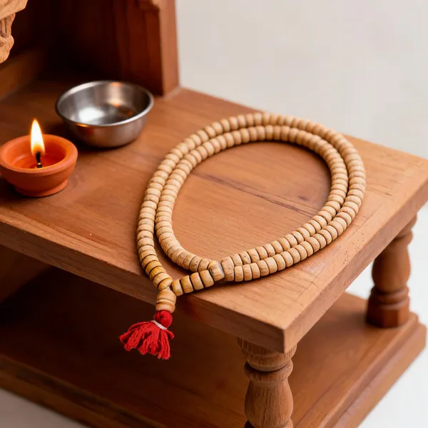 Natural_Tulsi_Wood_Bead_Mala_With_Red_Tassel