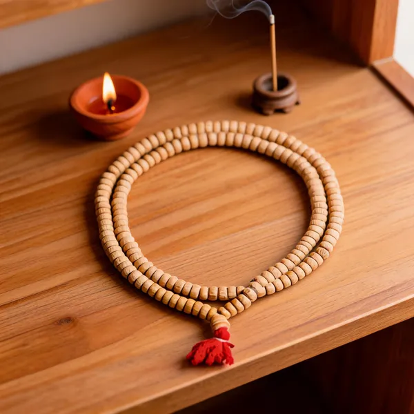 Natural_Tulsi_Wood_Bead_Mala_With_Red_Tassel