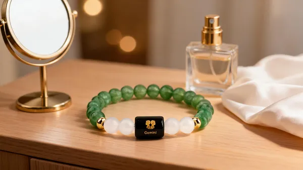 Green_Aventurine_Beaded_Gemini_Zodiac_Bracelet_For_Unisex