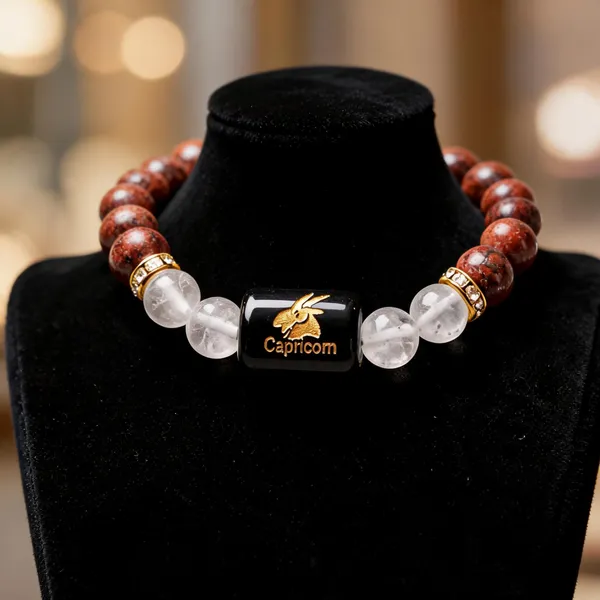 Brown_Jasper_Beaded_Capricorn_Zodiac_Bracelet_For_Unisex