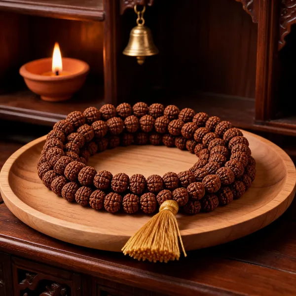 Brown_Rudraksha_Bead_Mala_With_Golden_Tassel