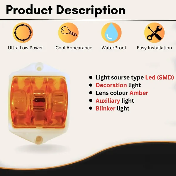 Amber_Abs_Plastic_Led_Clearance_Light_For_Universal_Fit_Pack_Of_4