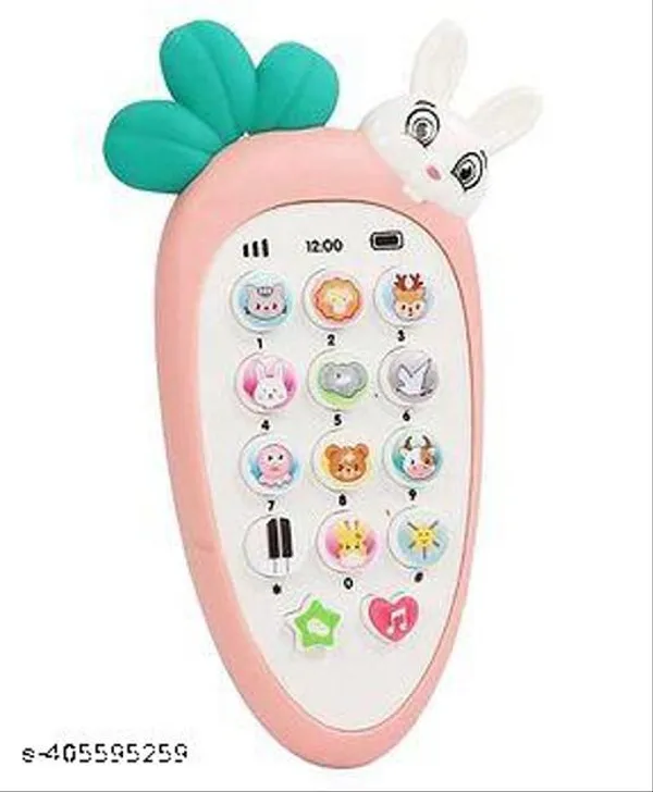 White_Plastic_Radish_Pretend_Play_Phone_Toy_For_Kids
