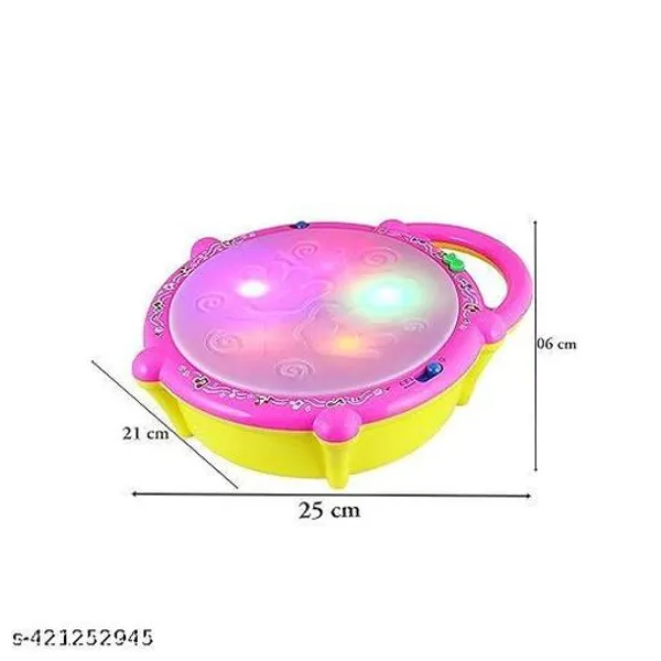 Red_Plastic_Musical_Guitar_Toy_With_Flash_Lights_For_Kids_And_Multicolour_Plastic_Flash_Drum_Toy_With_3D_Lights_For_Kids_Combo_Pack_Of_2