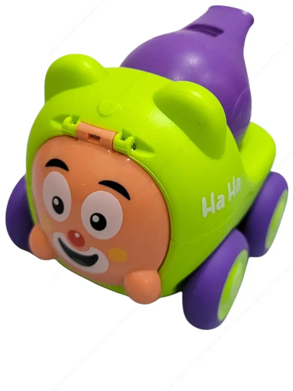 Purple_Green_Cartoon_Face_Toy_Car_For_Kids