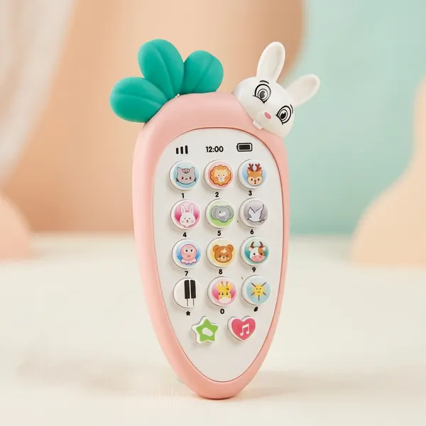 White_Plastic_Radish_Pretend_Play_Phone_Toy_For_Kids
