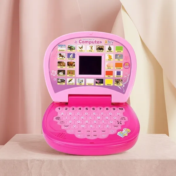 Pink_Educational_Learning_Laptop_Toy_With_Led_Display_For_Kids