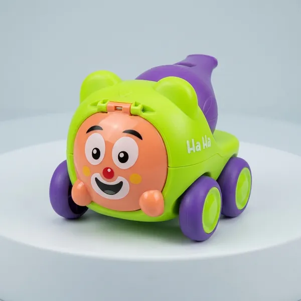 Purple_Green_Cartoon_Face_Toy_Car_For_Kids