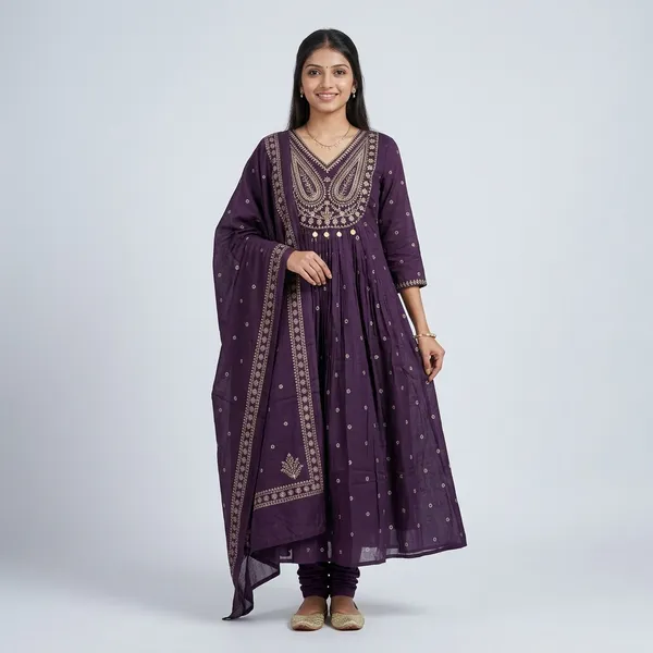 Royal_Plum_Embroidered_Anarkali_Kurta_Set_With_Matching_Dupatta