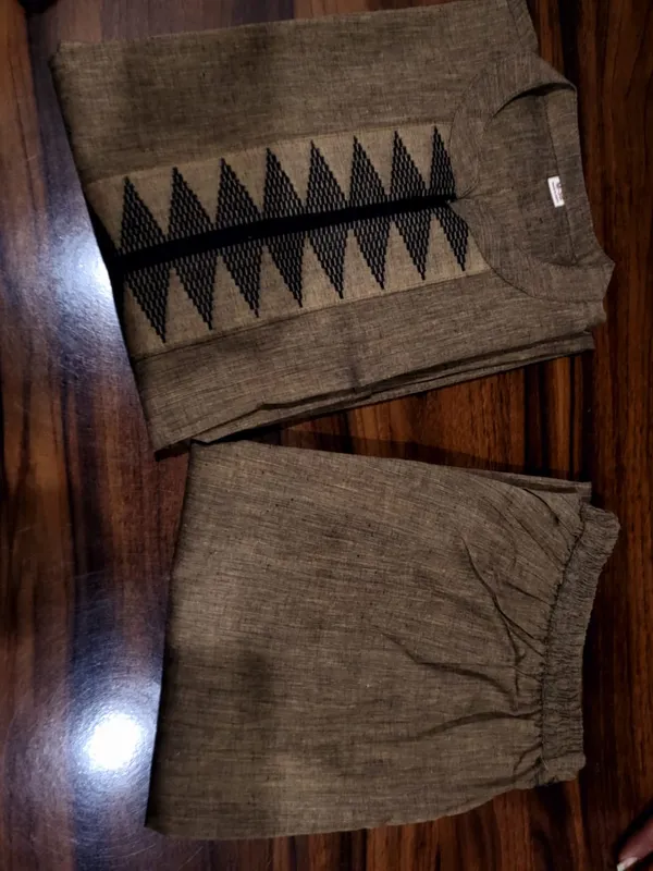 Handloom_Cotton_Hand_woven_Kurta_Pant_Set_For_women