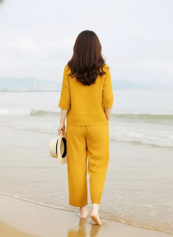 Mustard_Cotton_Blend_Relaxed_Fit_Co_Ord_Set_For_Women