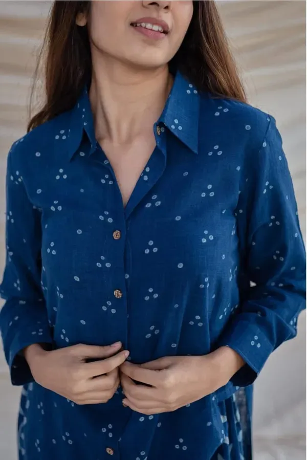 Royal_Blue_Cotton_Slub_Printed_Kurta_Plazo_Set_For_Women