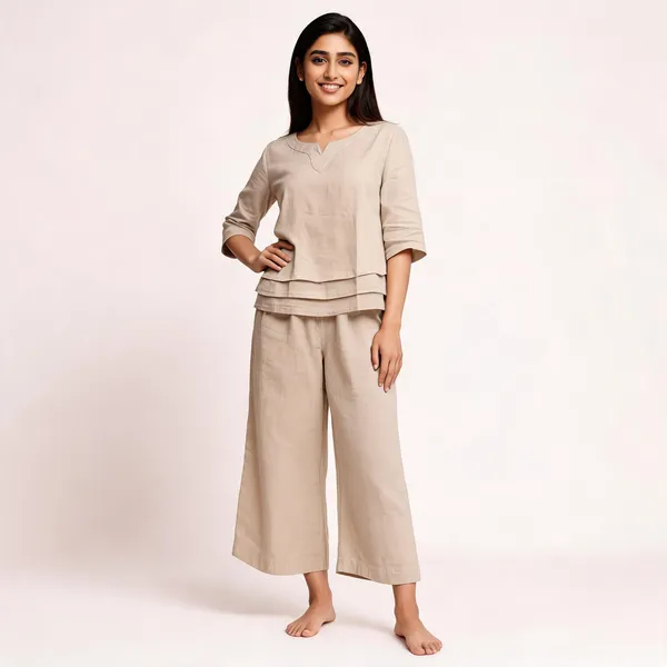 Beige_Cotton_Blend_Relaxed_Fit_Co_Ord_Set_For_Women