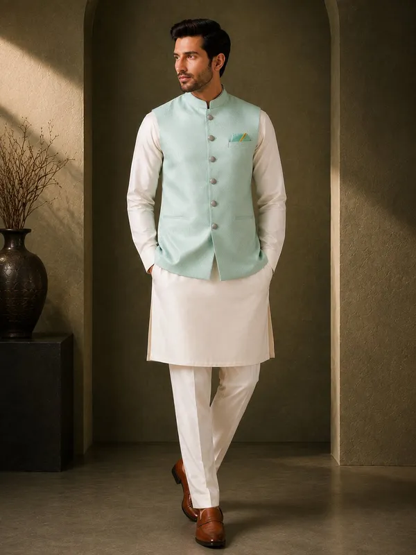 Sea_Green_Fancy_Bundi_Jacket_for_Men
