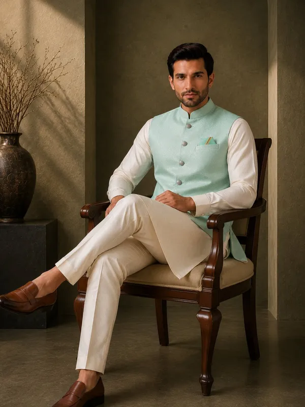Sea_Green_Fancy_Bundi_Jacket_for_Men