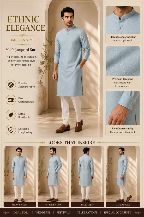 Men_Light_Blue_Textured_Kurta_with_Cream_Pajama