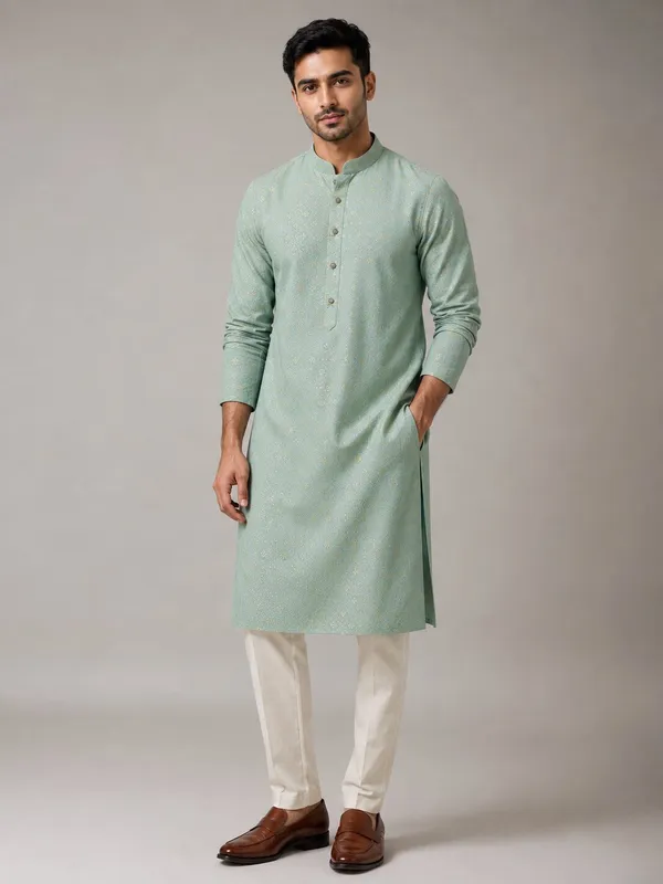 Men_Pista_Printed_Kurta_Pajama_Set