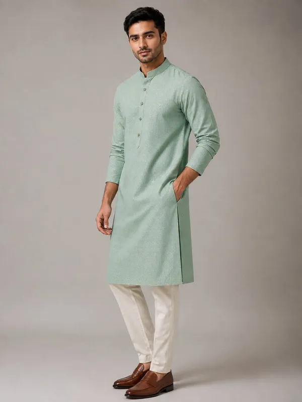 Men_Pista_Printed_Kurta_Pajama_Set