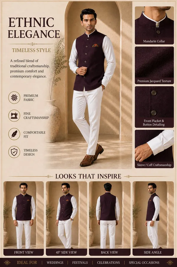 Wine_Nehru_Jacket_(Bundi)_for_Men