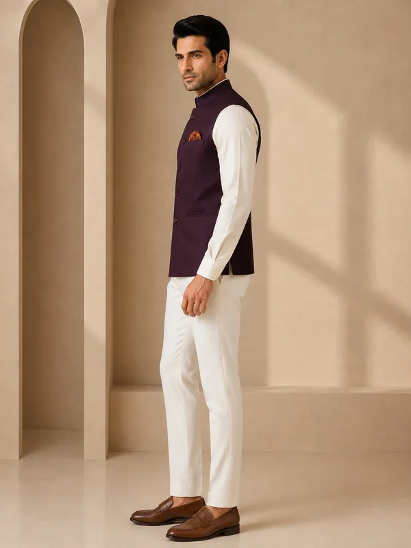 Wine_Nehru_Jacket_(Bundi)_for_Men