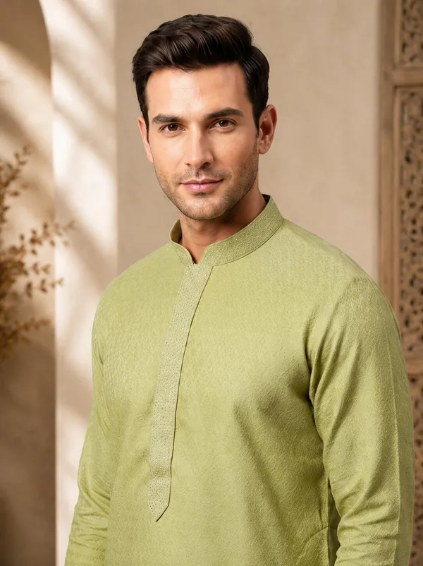 Men_Pista_Textured_Kurta_Pajama