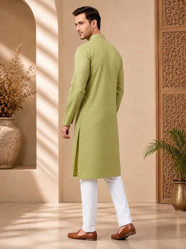 Men_Pista_Textured_Kurta_Pajama