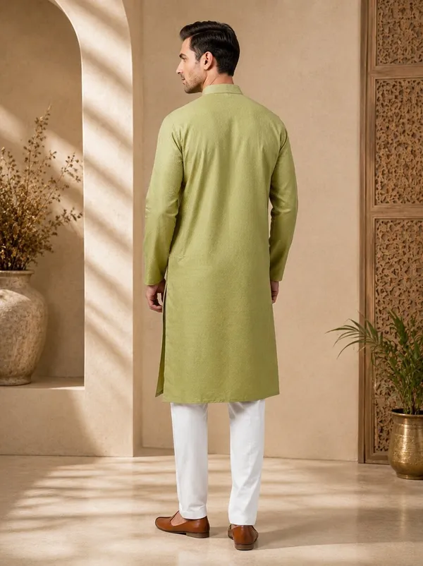 Men_Pista_Textured_Kurta_Pajama