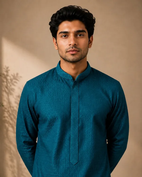 Men_Rama_Textured_Kurta_Pajama