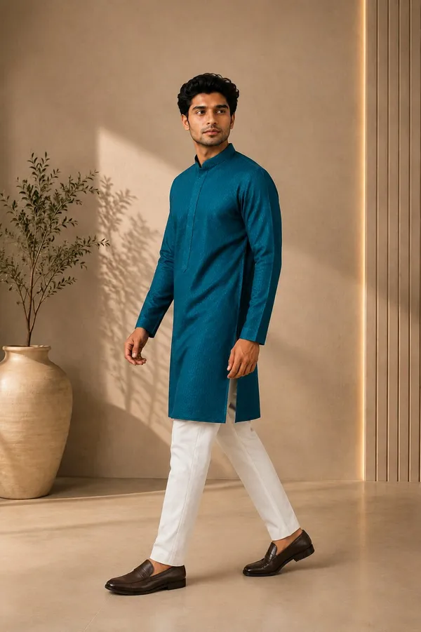 Men_Rama_Textured_Kurta_Pajama