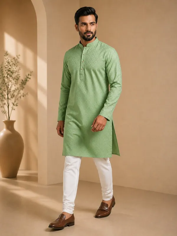Men_Pista_Textured_Kurta_Pajama