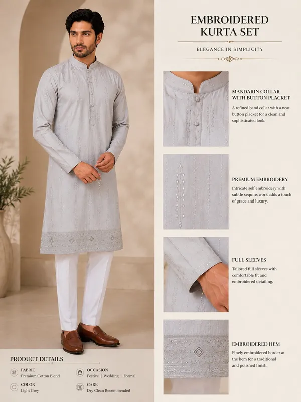 Light_Peach_Embroidered_Kurta_Pyjama_Set