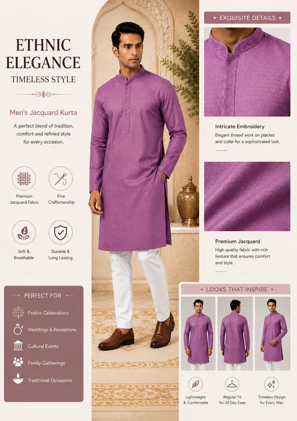 Men_Purple_Textured_Kurta_Pajama
