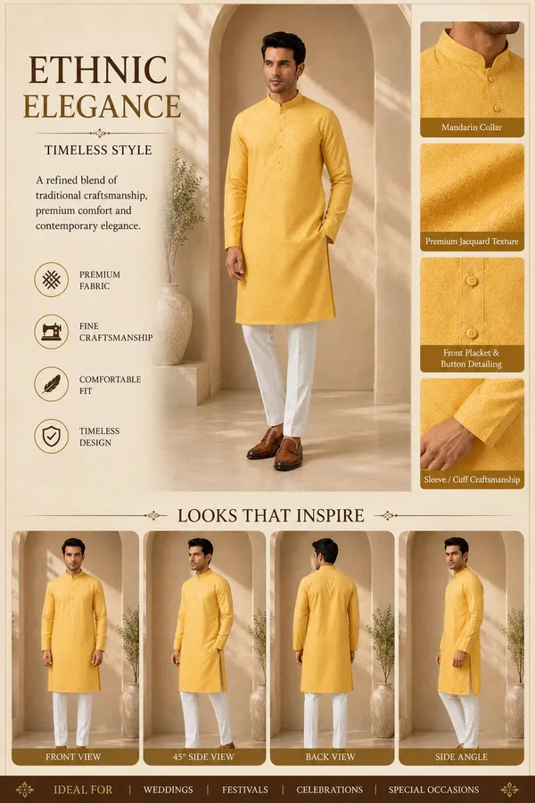 Men_Yellow_Printed_Kurta_Pajama_Set