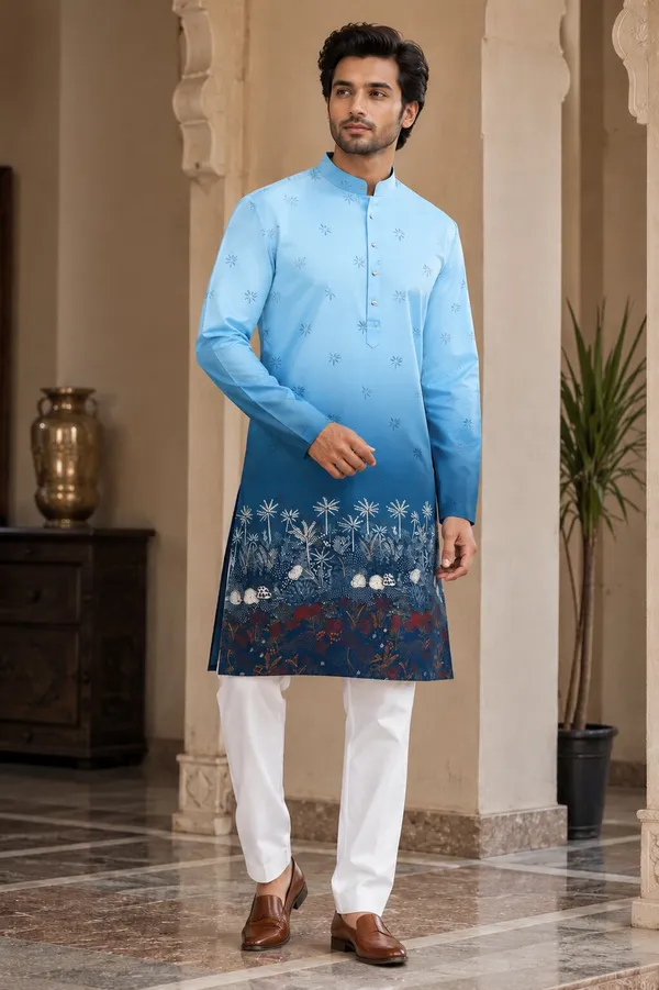 Sky_Blue_Printed_Kurta_Pyjama_Set