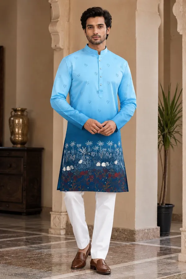 Sky_Blue_Printed_Kurta_Pyjama_Set