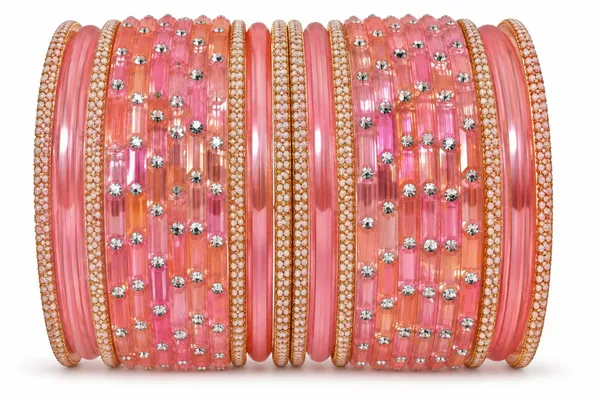 Pink_Glass_Silver_Tone_Embellished_Bangle_Set_For_Women